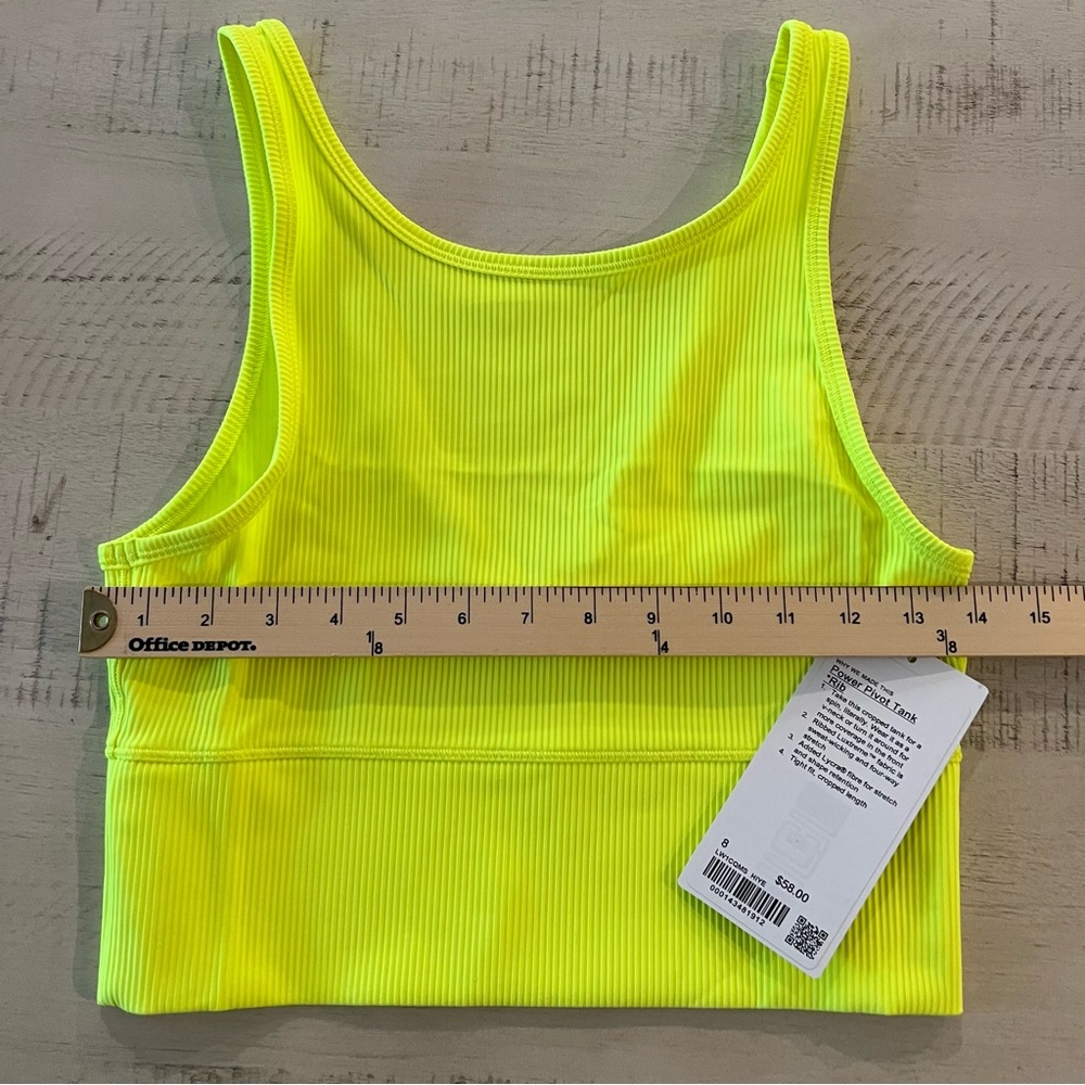 NWT lululemon Ribbed Power Pivot Tank - Picture 5 of 10